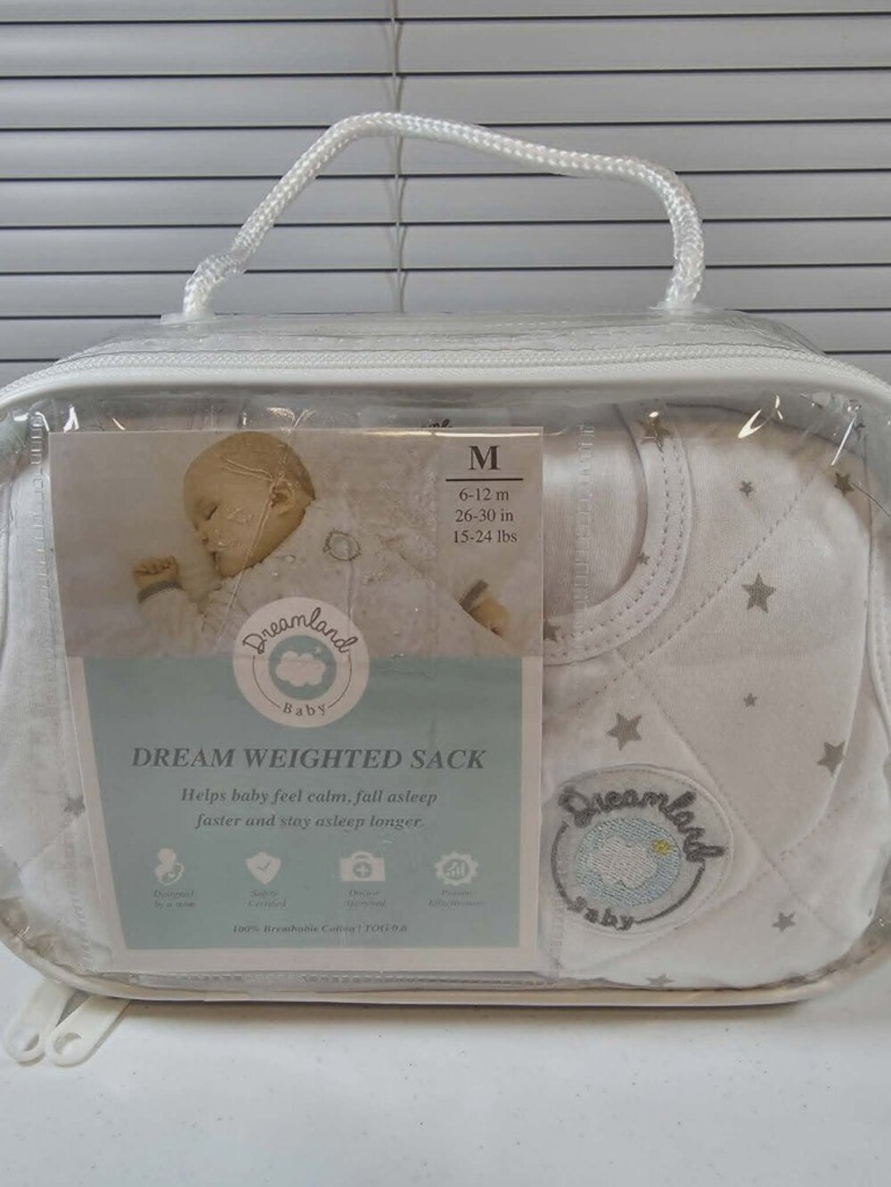 Dreamland Baby White Dream Weighted Sack Sleep Sack - Size M